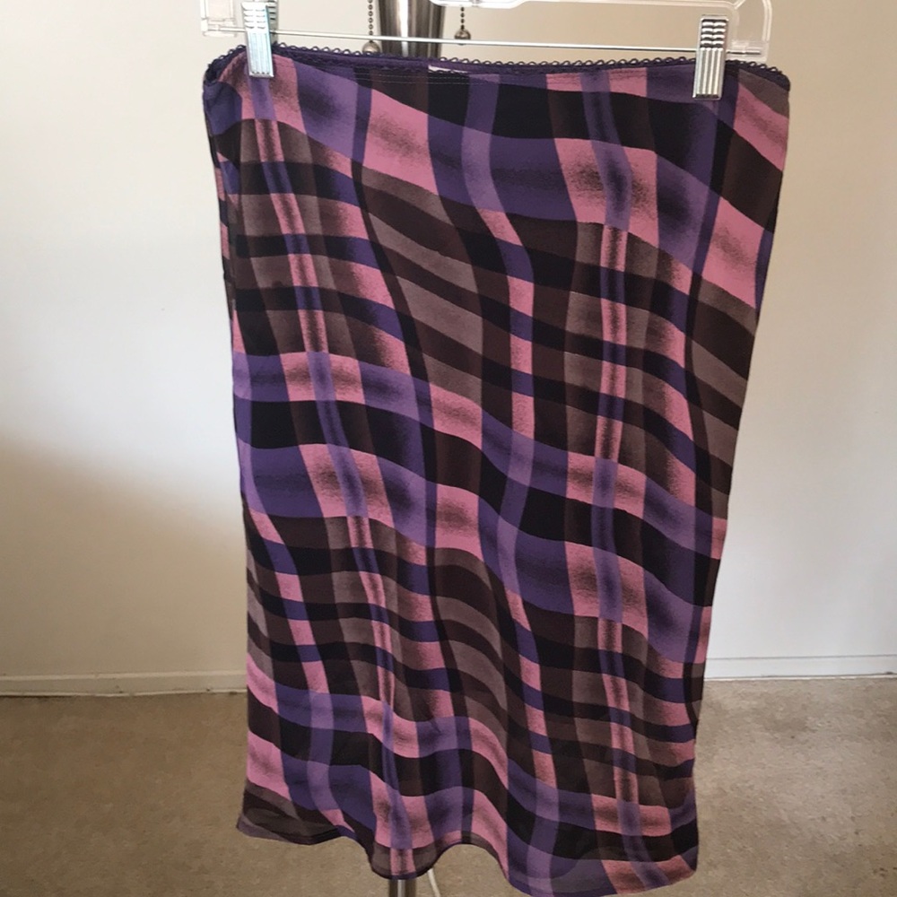 Patterned Chiffon Midi Skirt